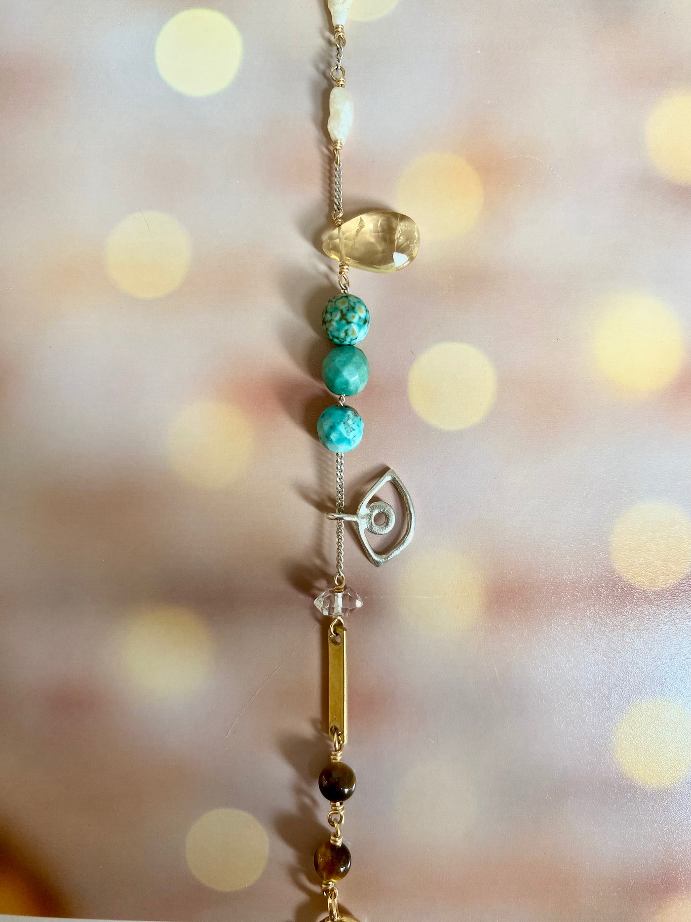 Turquoise and citrine bracelet