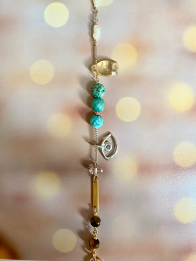 Turquoise and citrine bracelet