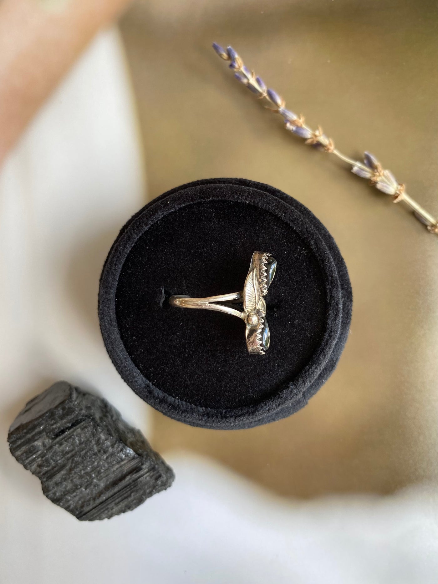 Vintage Double Stone Onyx Ring