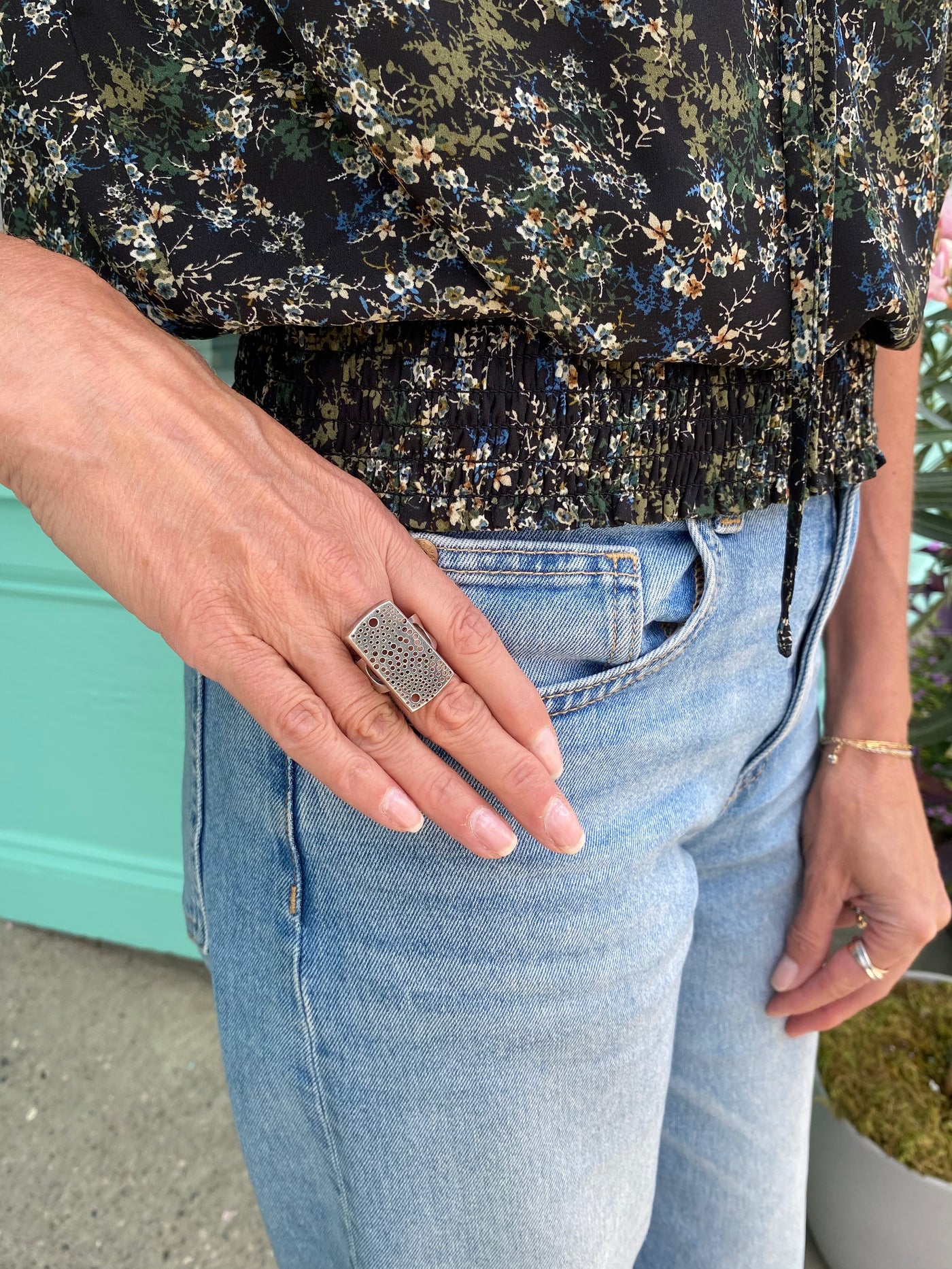 Vintage Silver Burst Ring