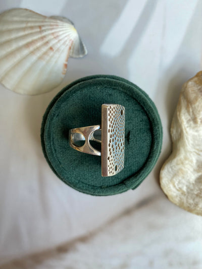 Vintage Silver Burst Ring
