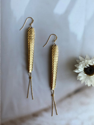 Vintage Gold Watchband Dream Earrings