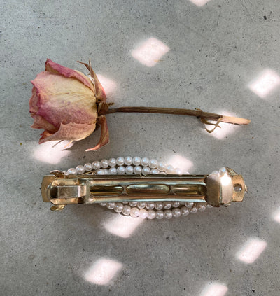 Vintage Costume Pearl Barrette