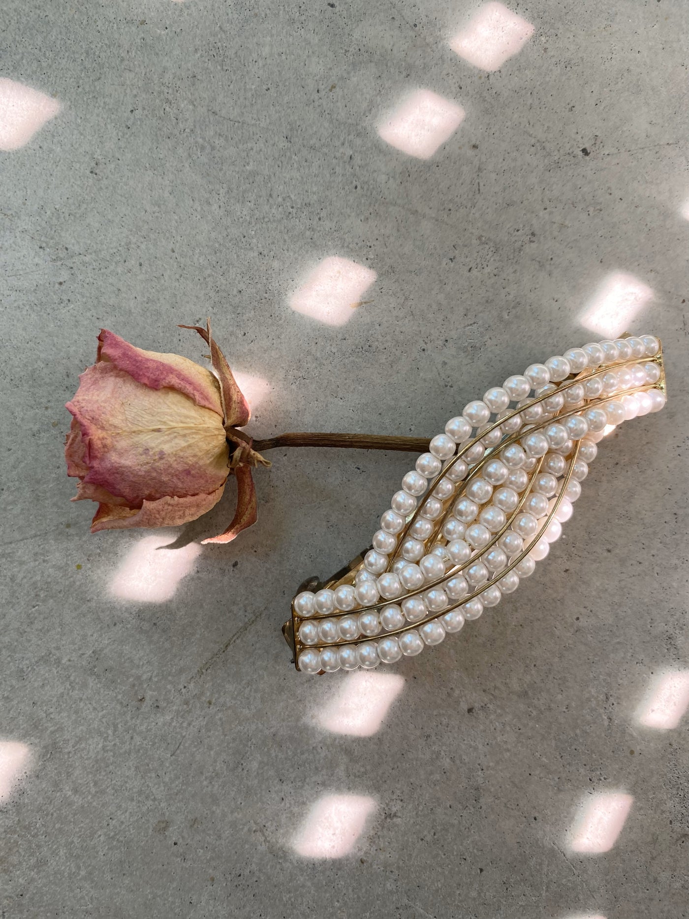 Vintage Costume Pearl Barrette