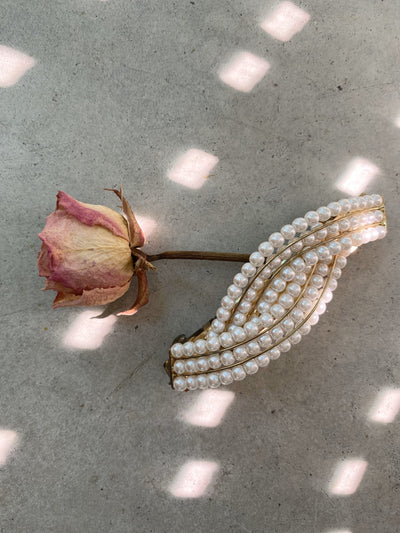 Vintage Costume Pearl Barrette