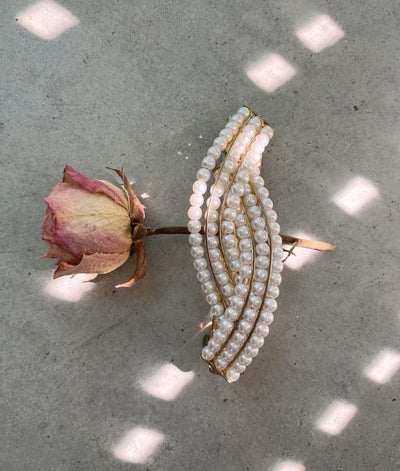 Vintage Costume Pearl Barrette