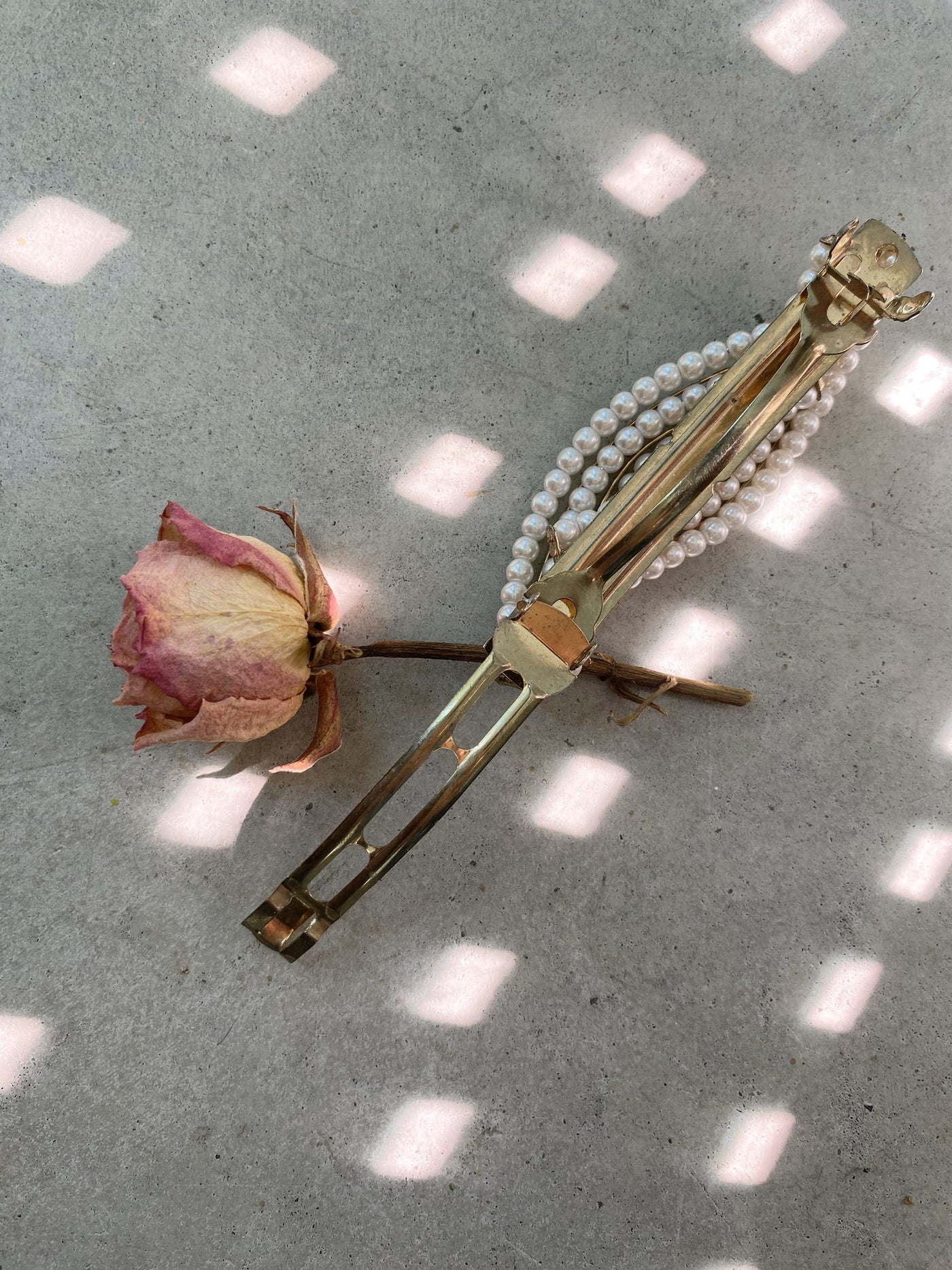Vintage Costume Pearl Barrette