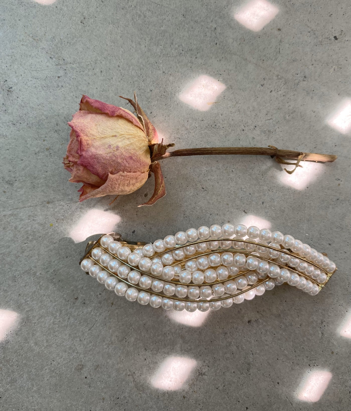 Vintage Costume Pearl Barrette