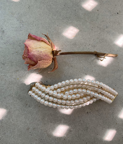 Vintage Costume Pearl Barrette