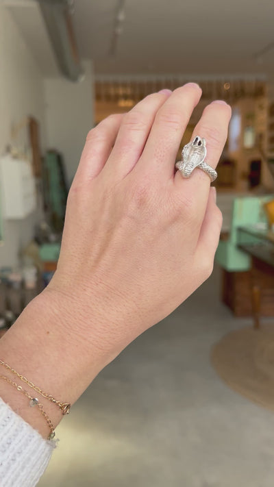 Vintage Sterling Cobra Ring