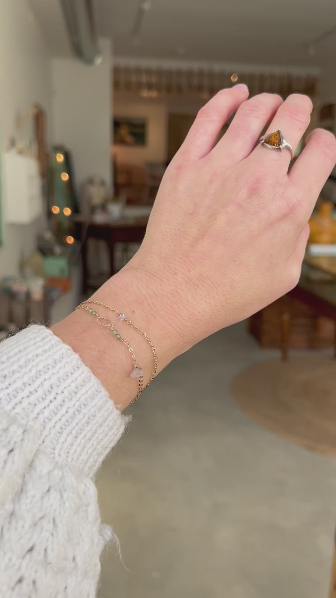 Vintage Silver Amber Ring
