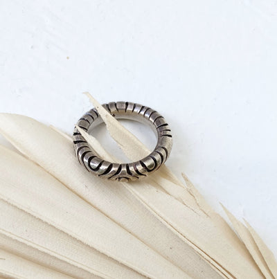 Silver Etched Ring