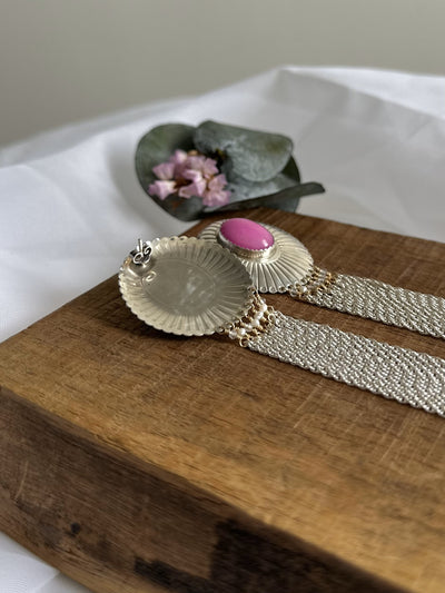 Sterling Silver Tassel Statement Earrings