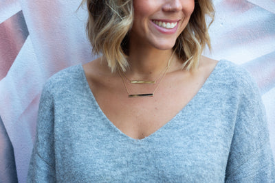 Large Layering Bar Necklace