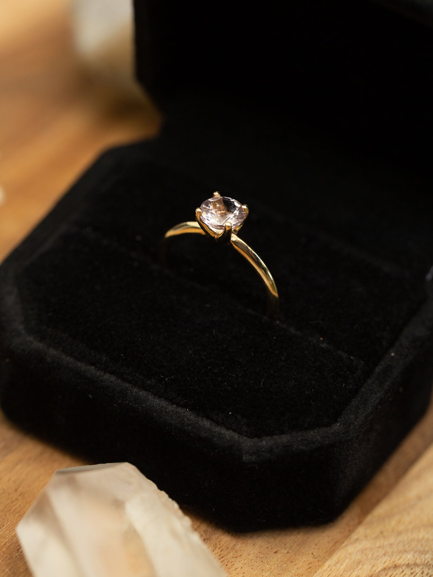 Classic Solitaire Morganite Ring