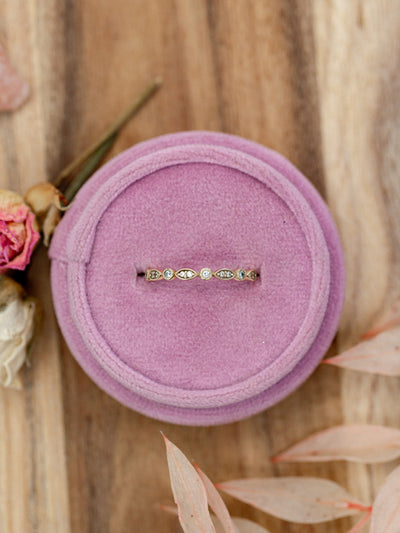 Marquis and Round Diamond 3/4 Eternity Band