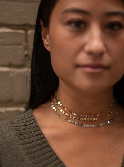 Thick Sparkle Choker in Rose Gold