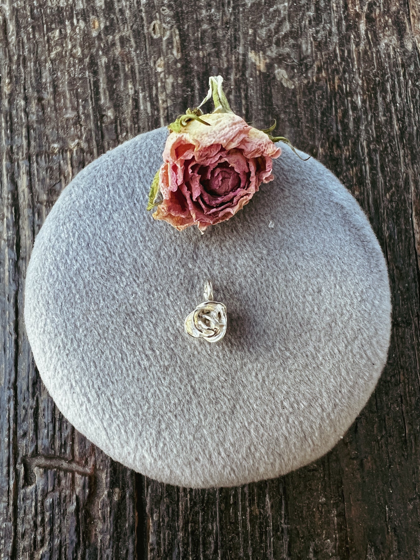 Sterling Silver Kissed By A Rose Charm