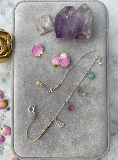 Moon Charm Treasure Anklet