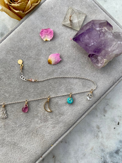 Moon Charm Treasure Anklet
