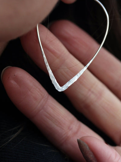 The Hammered Teardrop Dream in Sterling Silver - Small