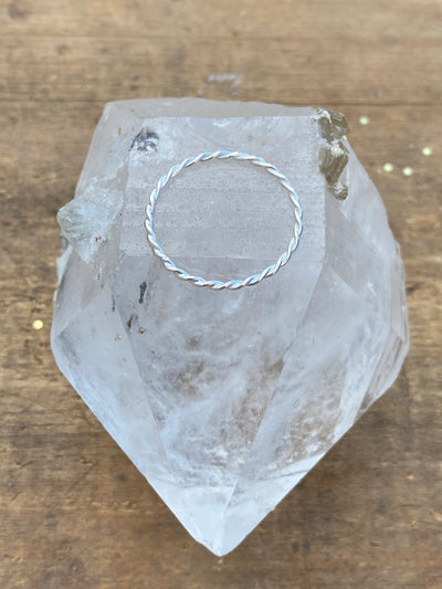 Sterling Silver Rope Stacking Ring