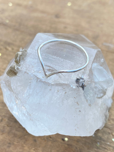 Sterling Silver V Stacking Ring