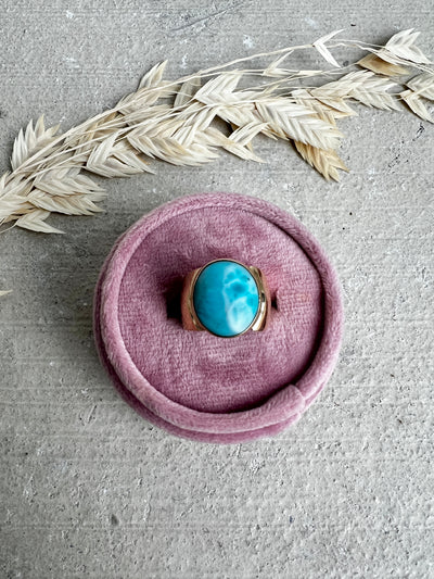 14k Larimar Statement Ring