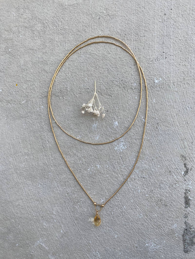 Gold Citrine Necklace