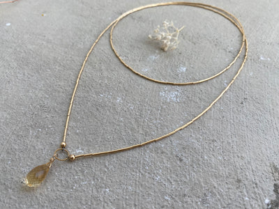 Gold Citrine Necklace