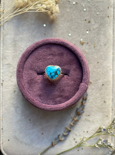 Navajo Turquoise Heart Ring