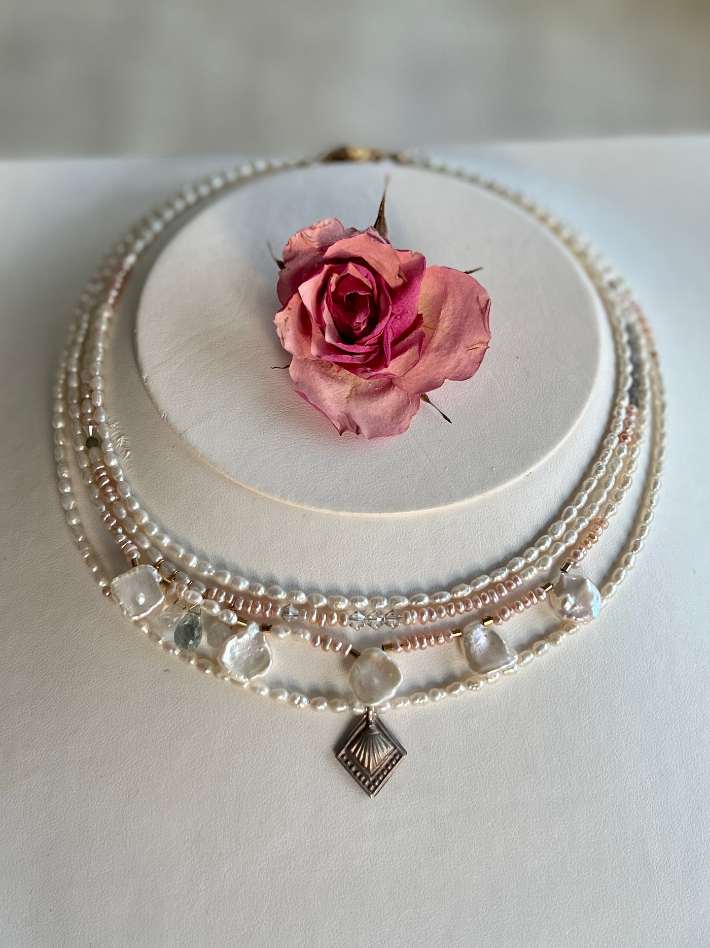 One of a Kind Layered Pearl Necklace