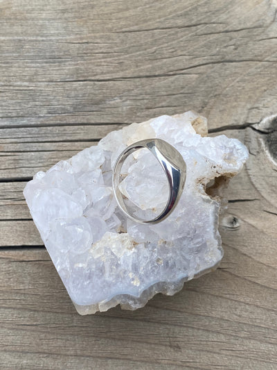 The Get Circular Signet Ring in Sterling Silver