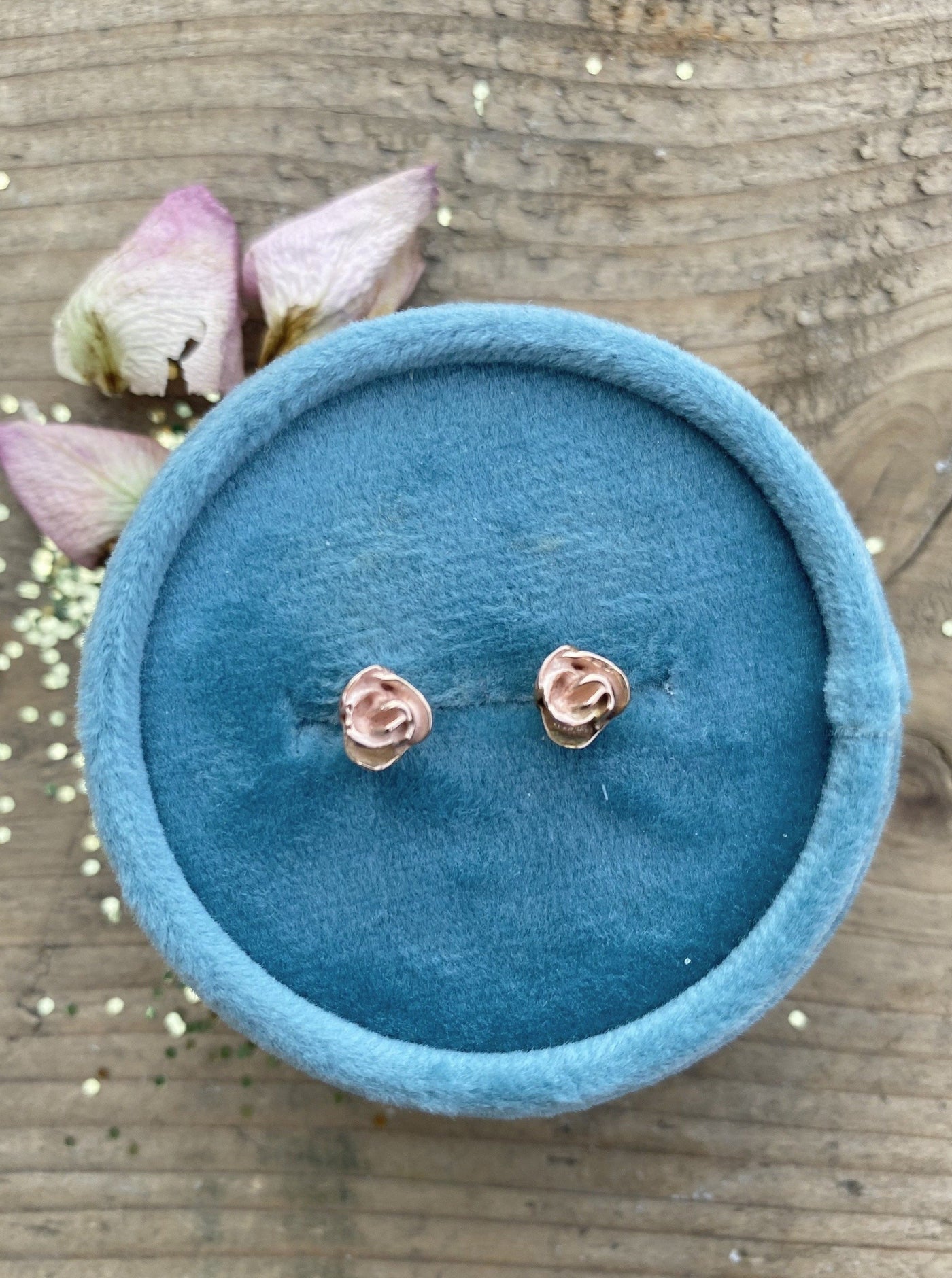 Large Kissed by a Rose Studs in 10K Rose Gold