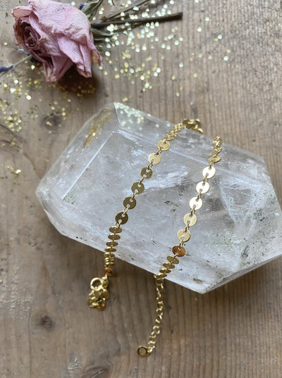 Thick Sparkle Choker in Gold