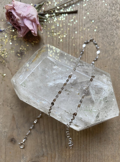 Thin Sparkle Choker in Sterling Silver