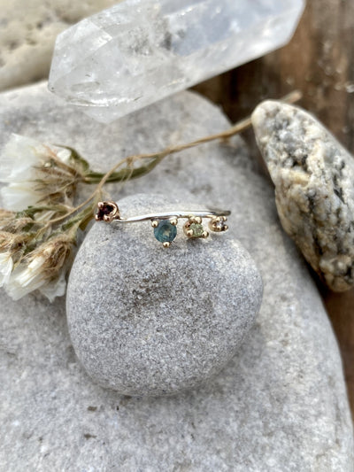 August Peridot Emerald Birthstone Stacking Ring