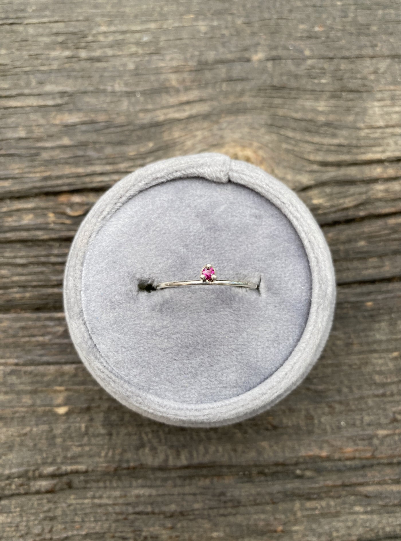 July Ruby Birthstone Stacking Ring