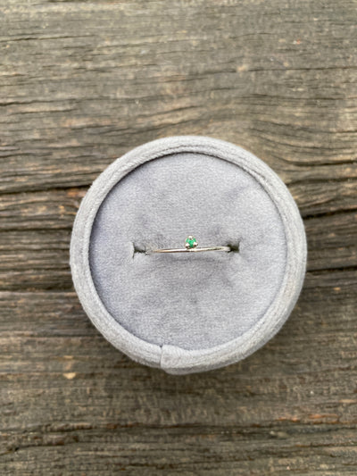 May Emerald Birthstone Stacking Ring