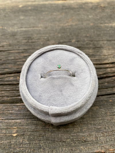May Emerald Birthstone Stacking Ring