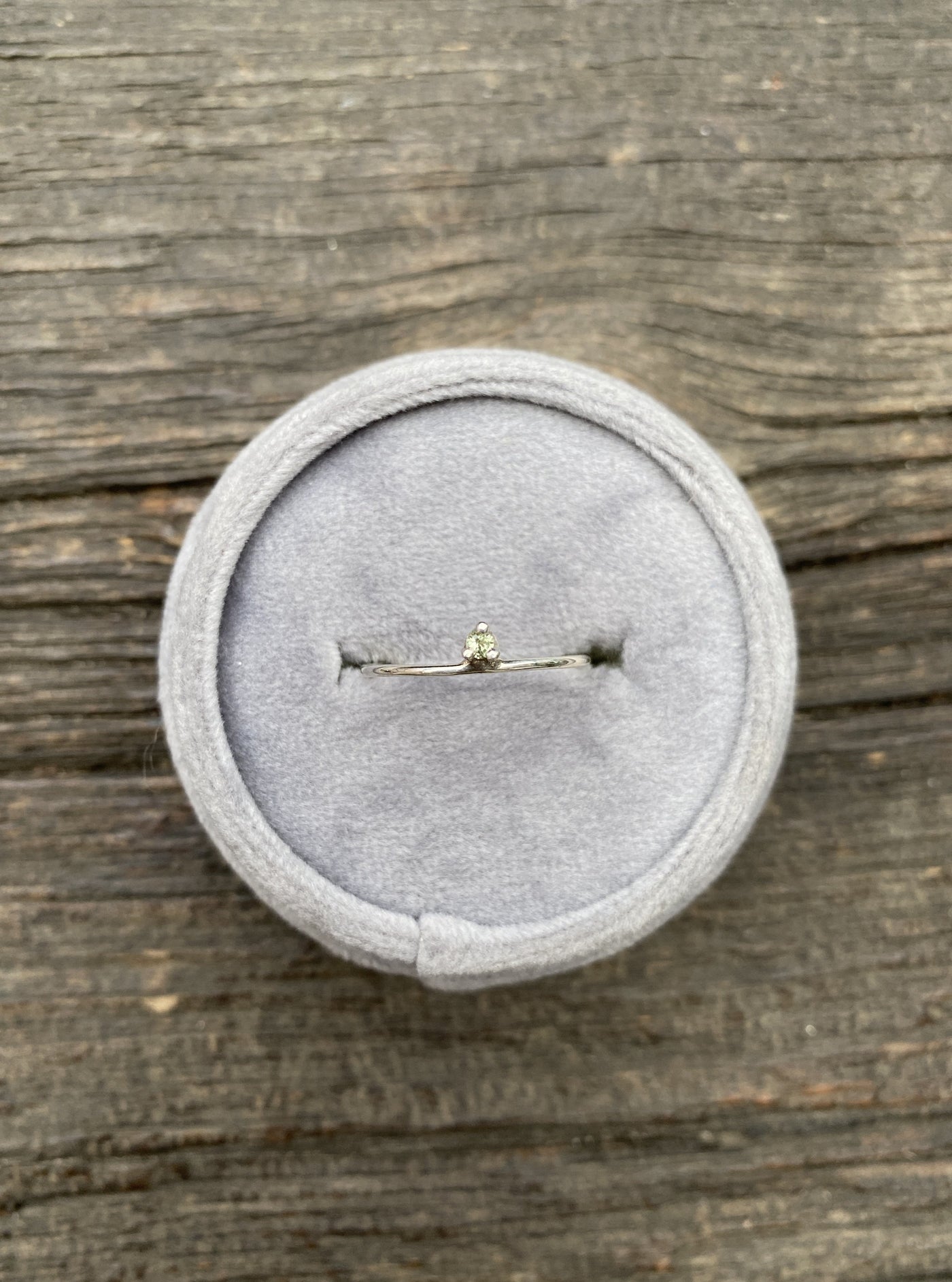 August Peridot Emerald Birthstone Stacking Ring