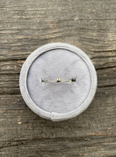 August Peridot Emerald Birthstone Stacking Ring