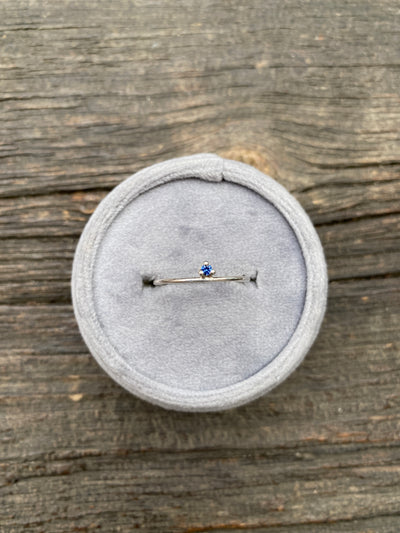 September Sapphire Birthstone Stacking Ring