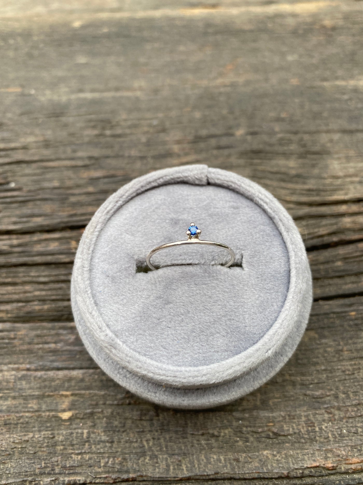 September Sapphire Birthstone Stacking Ring