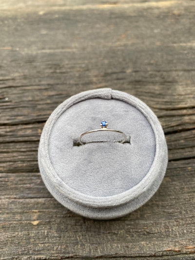 September Sapphire Birthstone Stacking Ring