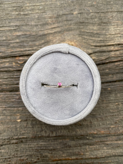 October Tourmaline / Opal Birthstone Stacking Ring