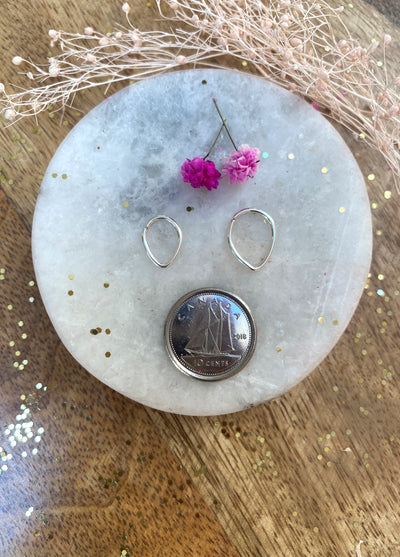 Simple Teardrop Nose Ring in Sterling Silver