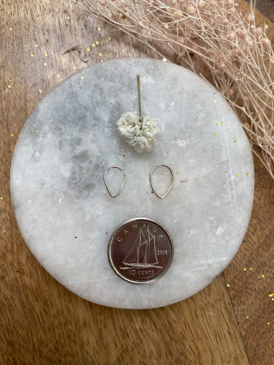Simple Teardrop Nose Ring in Sterling Silver