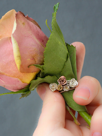 Large Kissed by a Rose Ring in 10K Rose Gold