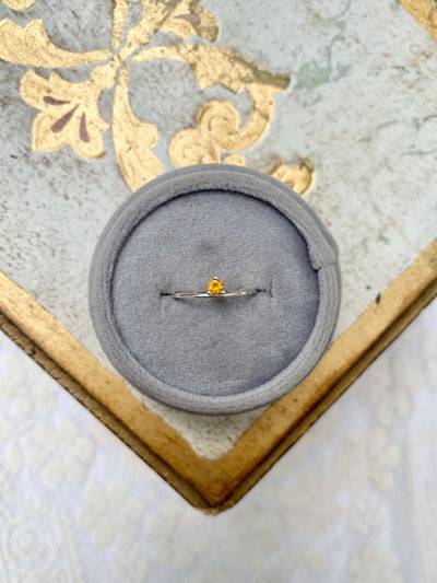 November Citrine Birthstone Stacking Ring